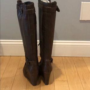 Kenneth Cole High Heeled Brown Leather Boots